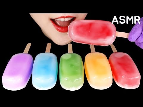 POPSICLE WAX CANDY ASMR ICE CREAM WAX CANDY MUKBANG ASMR