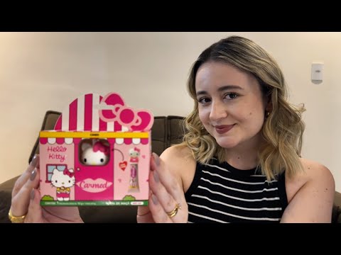 ASMR CASEIRINHO: TESTANDO CARMED HELLO KITTY MASCANDO CHICLETE