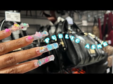 PUBLIC ASMR IN WALMART  | Purse 👛 Tapping, Camera Scratching, Clicky Whispers & More!