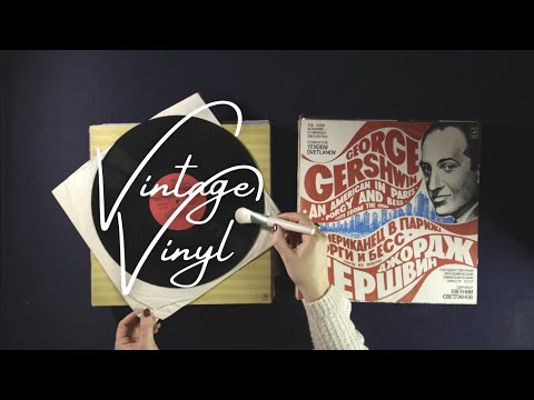 ASMR Vintage Vinyl Show & Tell (point and trace, brushing, soft spoken)