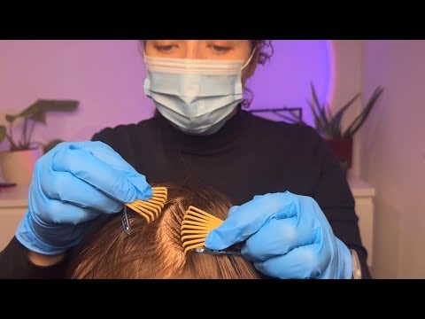 ASMR Hair & Scalp Check (Whispered) for Deep Sleep & Stress Relief 