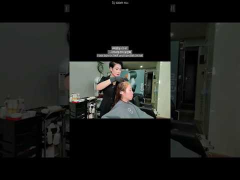 미용실ASMR #뿌리염색 흰머리도 먹으면서 밝게~Hair salon ASMR #Root dye while eating gray hair
