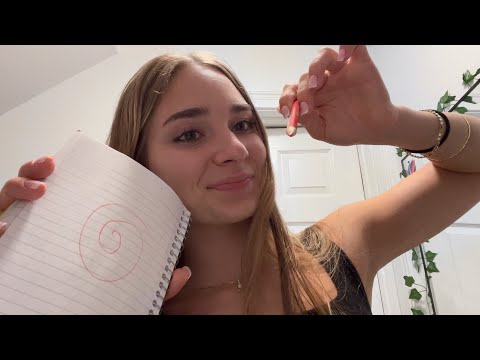 asmr drawing on paper then onto you