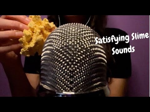 Very Satisfying ASMR Slime Sounds (Squishing, Tapping, and Clicky Whispers)