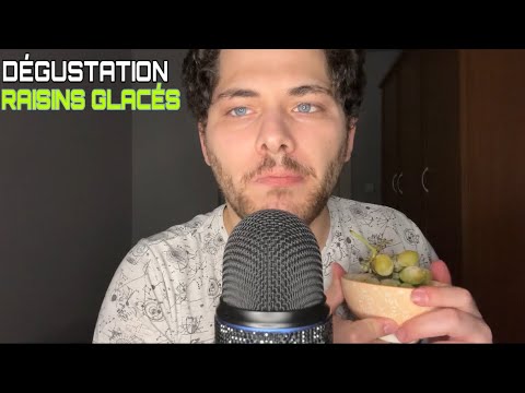 ASMR Français : DÉGUSTATION RAISINS GLACÉS 🍇