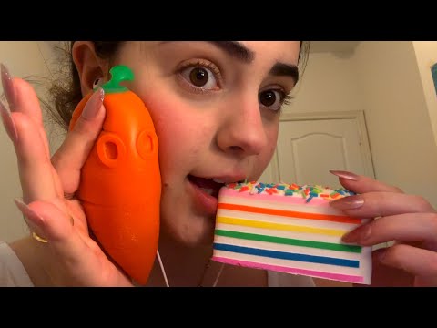 ASMR FAST AND AGGRESIVE FAKE FOOD