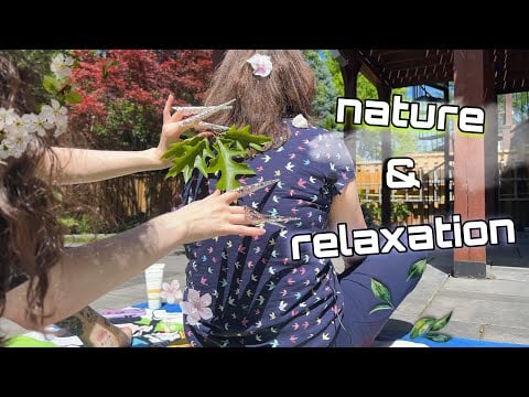 Outdoor ASMR / Real Person Back Tracing With Guided Meditation