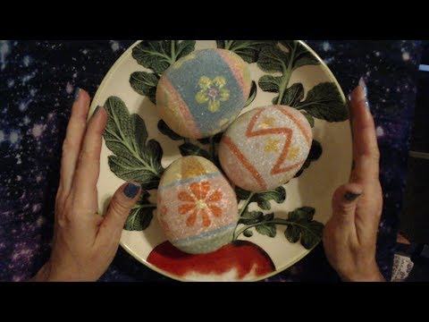 Unusual / Visual ASMR ~ Easter Eggs on a Radish Plate (Whisper)