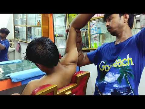 Hand twisting indian head and body masaage with neck cracking | new technique ASMR