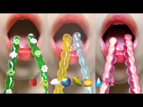 Compilation 30 Minutes Asmr Eating Kohakutou Chocolate Gummy Ball Marshmallow Emoji Food 💧🌏🌽