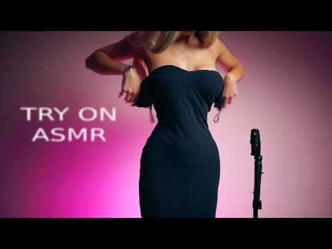 ASMR Try-On Haul Dress | Fabric Scratching & Rustling Sounds for Relaxation with GF Mia