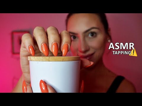 ASMR: TAPPING UNHAS COMPRIDAS em objetos e SONS para DORMIR!