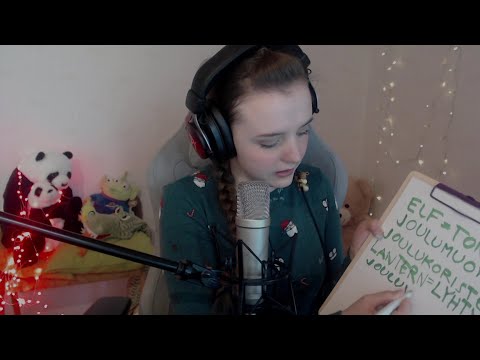 ASMR - Christmas themed Finnish lesson - Day 17 of the asmr advent calendar