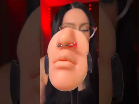 ASMR PIERCING LE NEZ 👃✨ #asmr #shorts #asmrfrancais