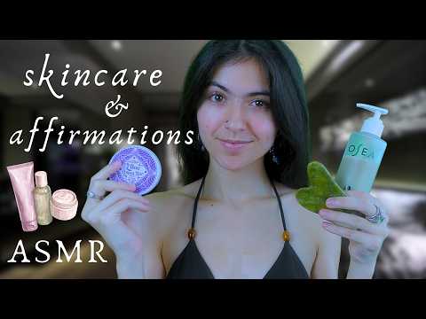 Skincare with Positive Affirmations || ASMR