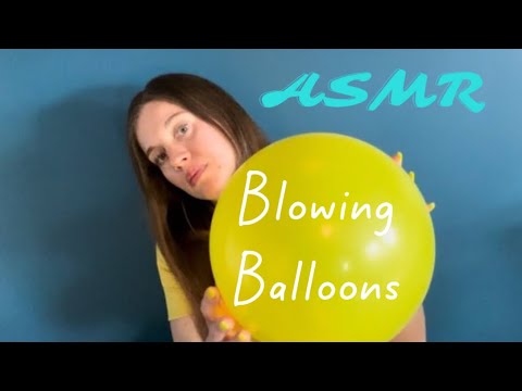 Blowing Yellow Balloons - ASMR Trigger & Sound