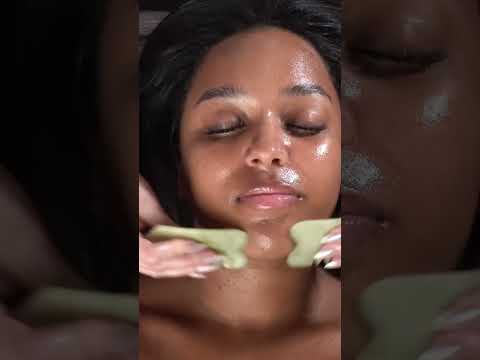Gua Sha Jade Facial Massage: Unwind & Glow Up! #shorts