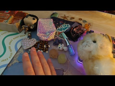 ASMR Tracing, Mouth Sounds, Personal Attention to inanimate objects (random trinkets)