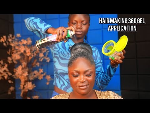 ASMR Hair Salon: Ponytail making, Gel Application & Edge Laying, Scalp Nitpicking, Braid loosening