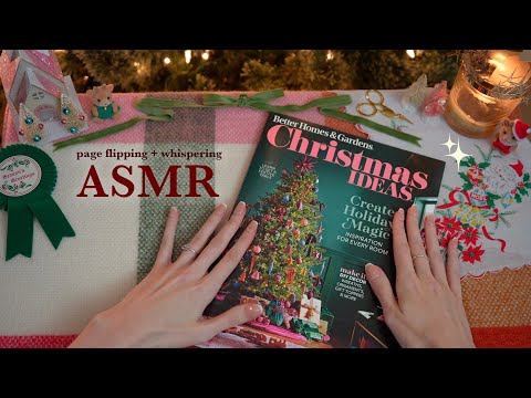 ASMR Magazine Flip Through 🎄 (whisper + paper sounds)