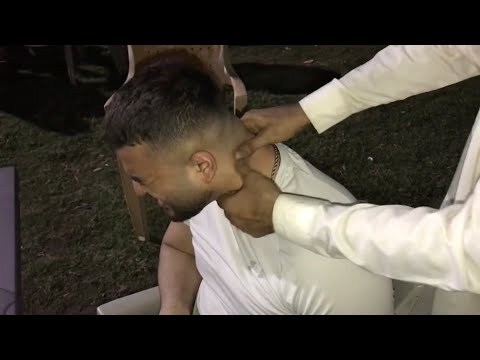 ASMR HEAD & NECK MASSAGE BY LOCAL STREET BARBER IN JUST 1$ 💈💆🏻‍♂️