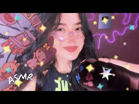 Sonidos relajantes: stickers en el micrófono 💘🎙️ | Andrea ASMR 🦋