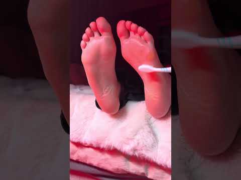 ASMR Cleaning Feet with Toothbrush  #asmr #relax #feet