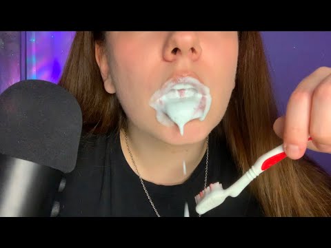 ASMR | Satisfying Teeth 🦷 Brushing🪥 Mouth Wash 🧼 and Mouth Tour ❤️