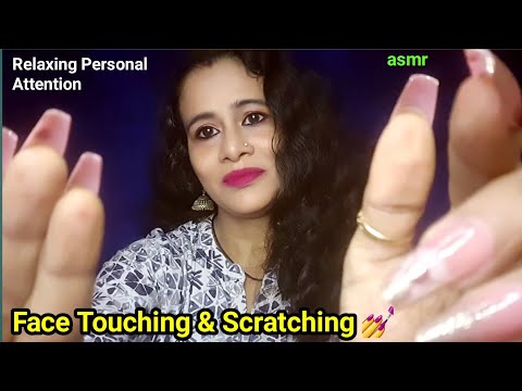 Asmr Face Touching & Scratching ( Mouth Sounds + Mic Scratching ) | Asmr Ghosal