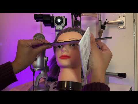 ASMR: Optometrist Demonstrates Facial Measurements
