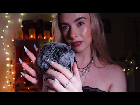 ASMR sleepy whispers and fluffy mic ☁️💫🌙