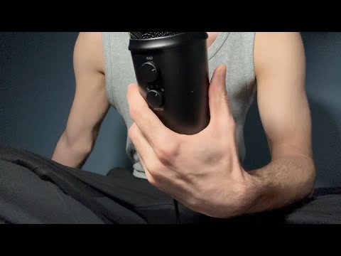 ASMR Up close hand movements, face massage, mouth sounds, kisses with rain