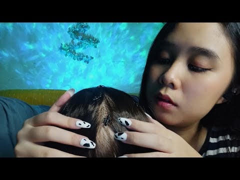 ASMR Lice Check and Plucking - Scalp Scratching & Massage. Hair Brushing, Mouthsounds - No Talking