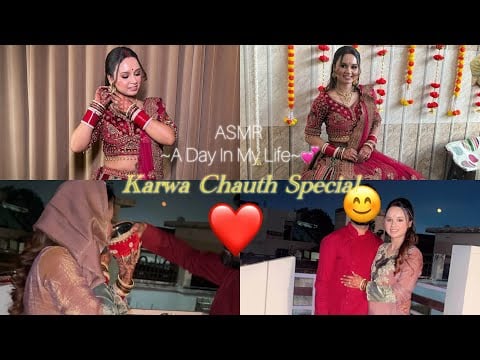 Hindi ASMR Vlog | A Day in My Life ~ Karwa Chauth Special ❤️ | GRWM