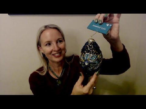 ASMR | Peacock Christmas Tree Ornament Show & Tell & Decorating You! (Whisper)