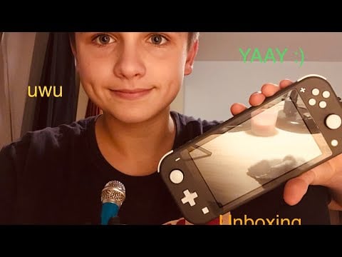 [ASMR] Nintendo Switch lite unboxing + some gameplay :) ♥️