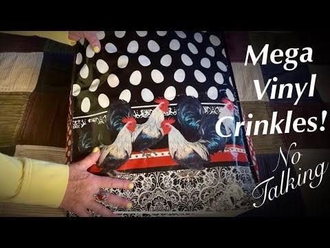 ASMR Super Vinyl Crinkles! Organizing & Folding Table Covers! (No Talking)