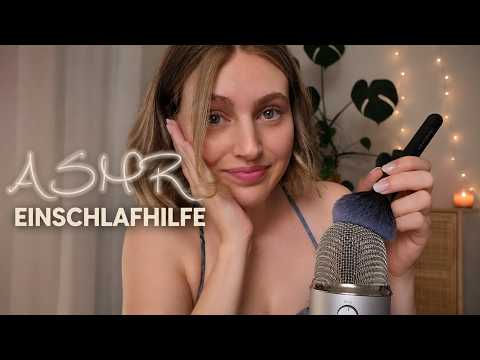 ASMR Einschlafhilfe 🌙 Face Brushing, Mic Brushing & Mouth Sounds