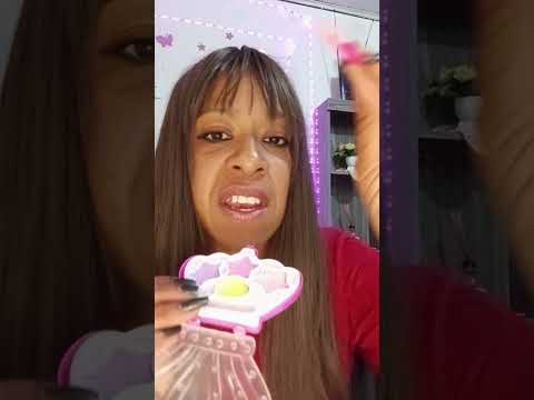 Fazendo sua maquiagem com maquiagem infantil #asmrbrasil #asmr