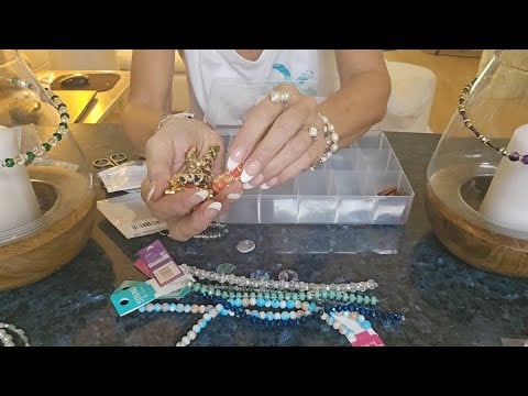 ASMR🔮Crystals and Crackles Plus Making a Bracelet. Soft Spoken. A/C Sound. @LISASRELAXINGASMR-pb1gb 