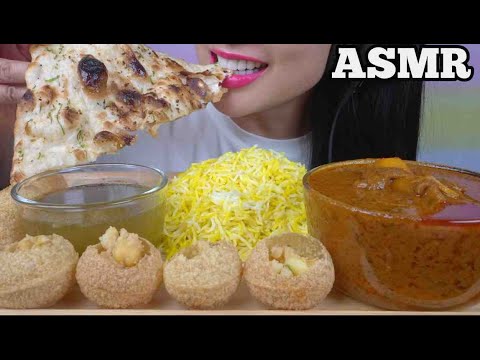 ASMR LAMB ROGAN JOSH + PANI PURI (EATING SOUNDS) NO TALKING | SAS-ASMR
