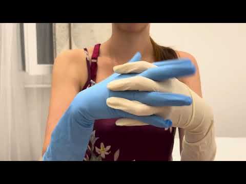 Asmr latex and nitrile gloves sounds