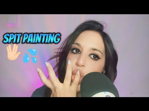 ASMR mi PRIMER SPIT PAINTING del 2025 💦🫶🏻