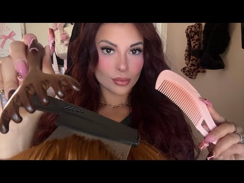 ASMR Scalp Detox Treatment ✨ Dandruff Removal + Scalp Massage (Hair Sectioning) 
