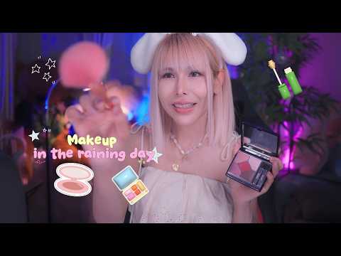 ASMR Makeup💄Rainy Day🌧️No Talking💤