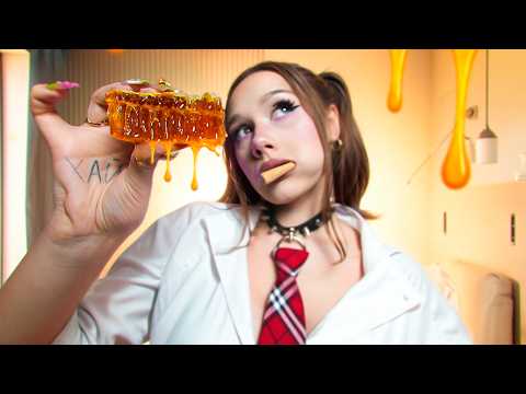 Wet Mouth + Naughty Schoolgirl ASMR \ Mouth Sounds