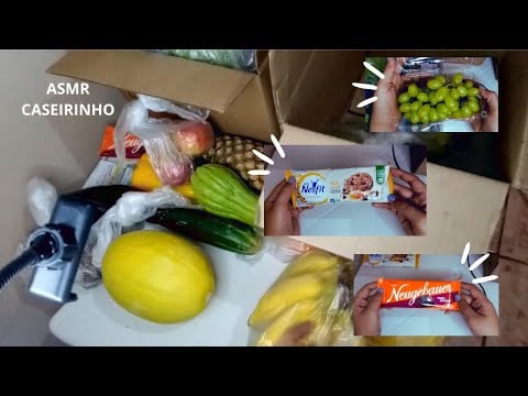 ASMR 100% CASEIRINHO: COMPRINHAS DA SEMANA| MUITOS SONS DE EMBALAGENS E VOZ SUAVE