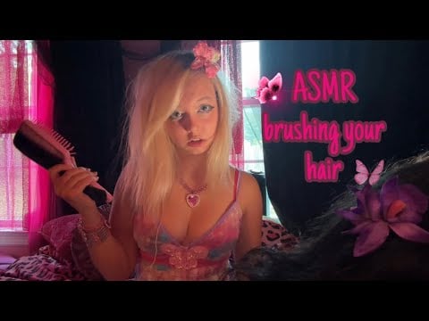 ASMR fast and aggressive brushing your hair🌷🦋