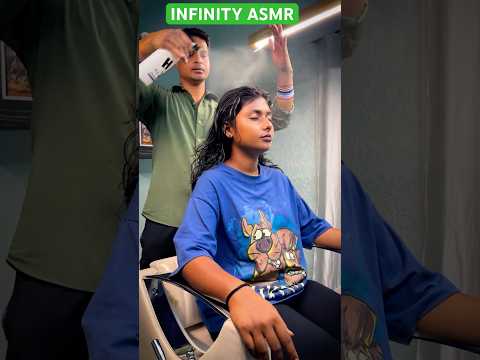 ASMR Head Massage & Strong Hand Tapping Therapy To Relief Stress & Insomnia Barber Rizwan #shorts