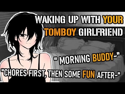 【ASMR ROLEPLAY】Waking Up with Your Tomboy Girlfriend [F4M] [Wholesome] [Kissing] [Comfort]